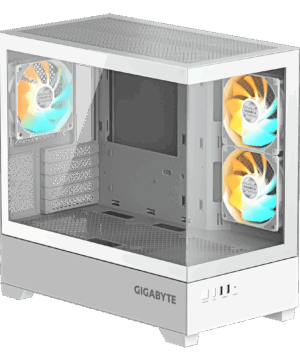 Alternative view of Gabinete Gigabyte C201P Ice Mid Tower, ATX Padrão, Filtro De Poeira: Superior, Inferior E Lateral, Suporte A Branco