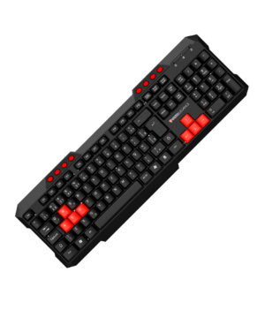 Alternative view of Teclado Com Fio Kross Multimídia Elegance, USB, ABNT2 - KE-K103V3 Preto/Vermelho