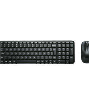 Combo Logitech Teclado E Mouse Mk220 Sem Fio Preto