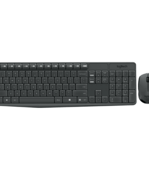 Combo Sem fio Logitech Teclado e Mouse MK235 Wireless Keyboard Preto